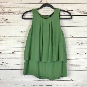 J Crew Layered Green Halter Tank Top